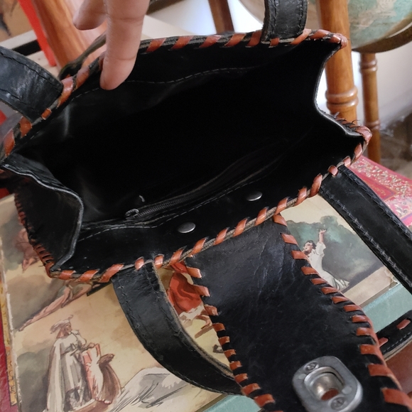 🚫SOLD🚫 Vintage Leather Hand tooled Purse Bag - Picture 6 of 7